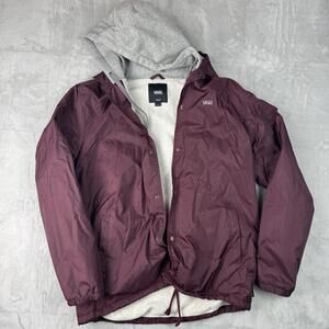 Vans Jacket Mens M Hooded Windbreaker Coach Lined Skateboarding Streetwear Y2K